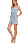 zenana light wash denim short dress