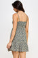 green floral spaghetti strap dress