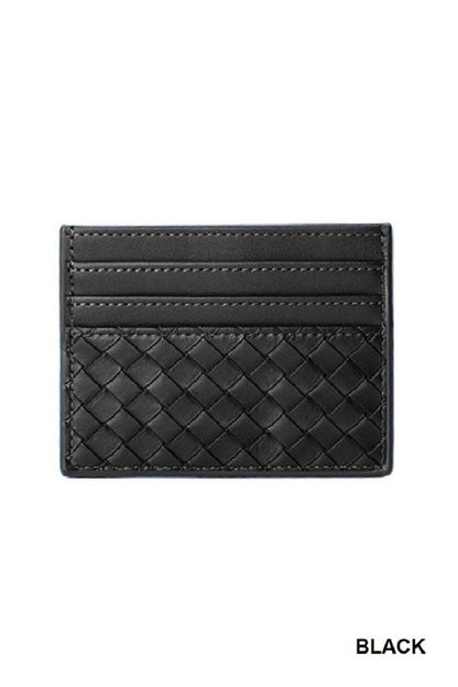 black thin credit card holder
