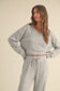 kimberly c brushed knit long sleeve lounge set top