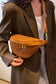 small brown corduroy purse