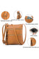 brown zipper crossbody travel bag