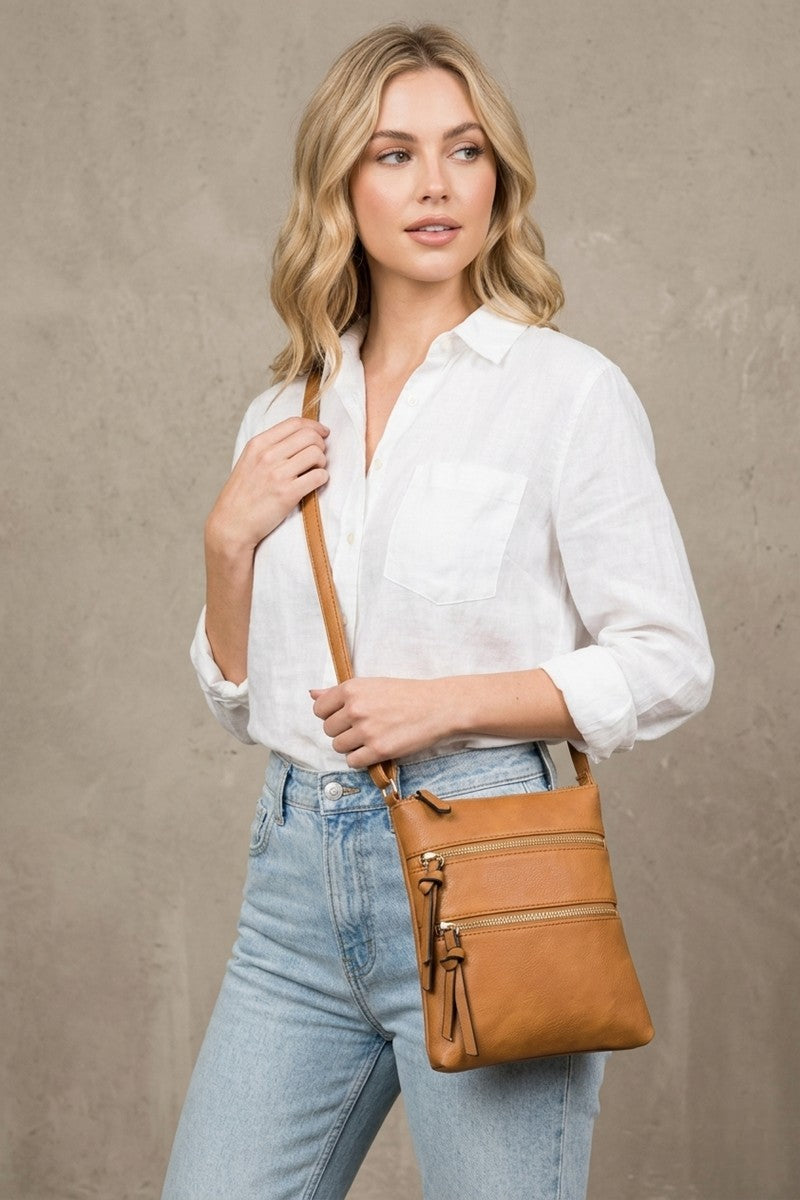 camel brown crossbody bag