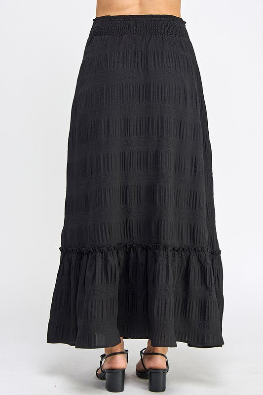 black basic long skirt