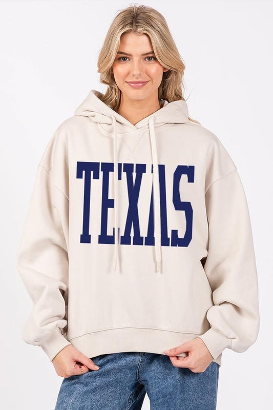 zutter beige texas graphic hoodie