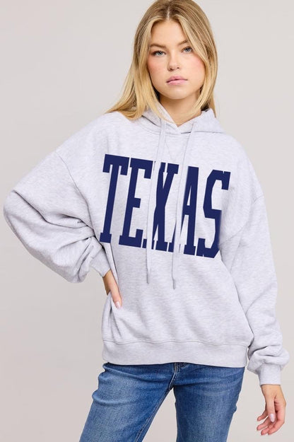 zutter heather grey texas graphic hoodie