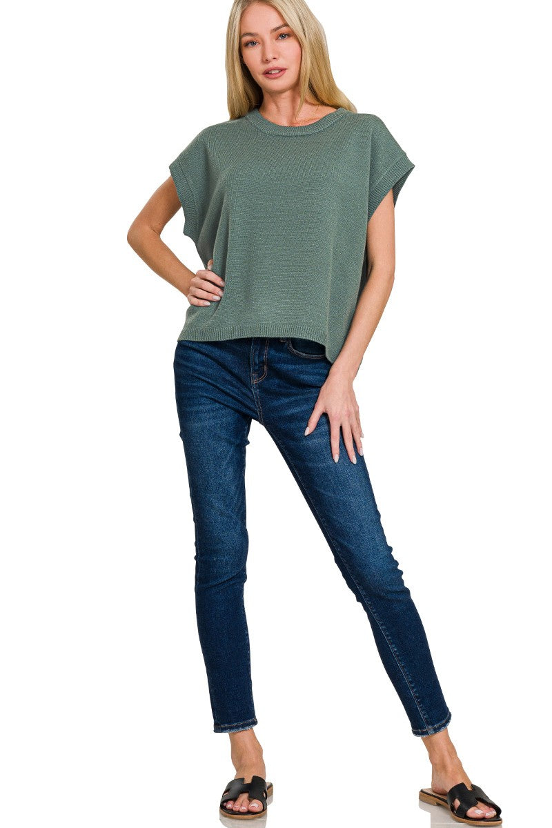 jade short sleeve knit top
