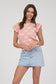 blu pepper pink bow short sleeve top