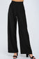 2 hearts black elastic waist flowy pants