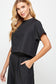 black short sleeve boxy top