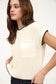 blu pepper cream contrast knit pocket top