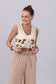 ivory floral crochet vest