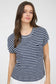 blu pepper striped short sleeve knit top