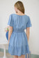 short sleeve denim short dress