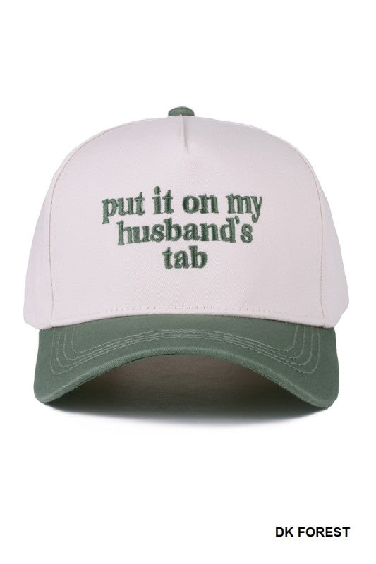 green put it on my husbands tab hat