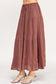 blush and day long brown skirt