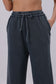 black mineral wash elastic waist pocket pants