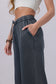 black wide leg pocket pants