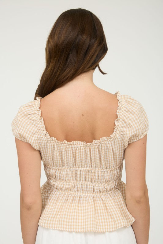 blu pepper gingham tops