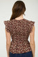 blu pepper floral short sleeve tops