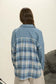 blu pepper blue plaid long sleeve collar button shirt