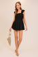 timing black sleeveless flowy romper