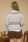 blu pepper blue and brown knit sweater
