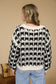 blu pepper black and cream knit pullover sweater