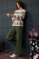 thick stripe long sleeve top