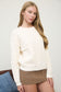 blu pepper cream heart knit pullover sweater