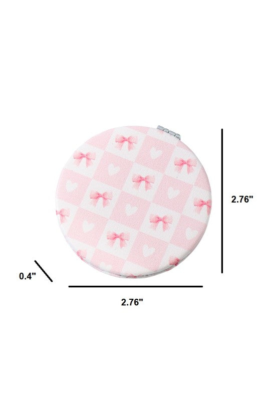 Pink Bow Pocket Mirror