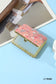 pink floral fabric mirror