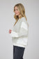 Ivory and Black Striped Color Block Long Sleeve Top