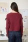 burgundy knit pullover sweater