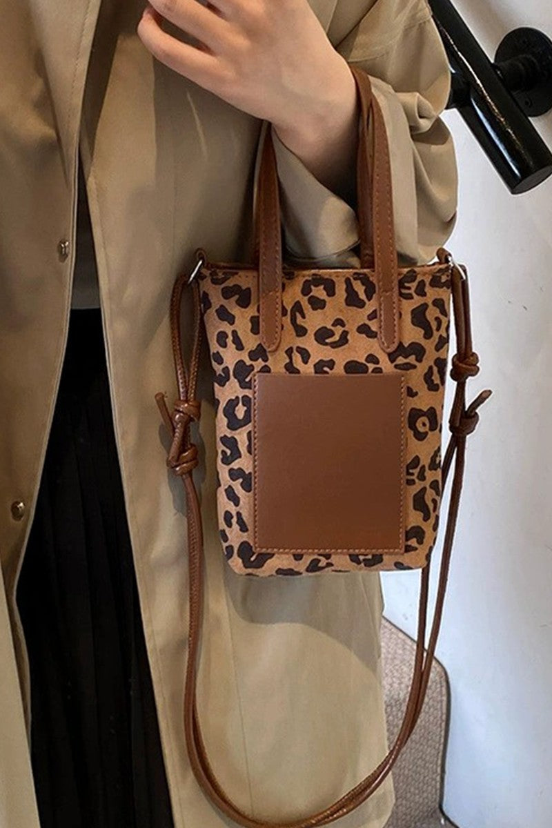 small leopard purse