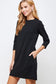 black basic shift dress