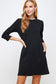2 hearts black quarter length shift dress