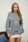 blu pepper grey bow detail pullover sweater