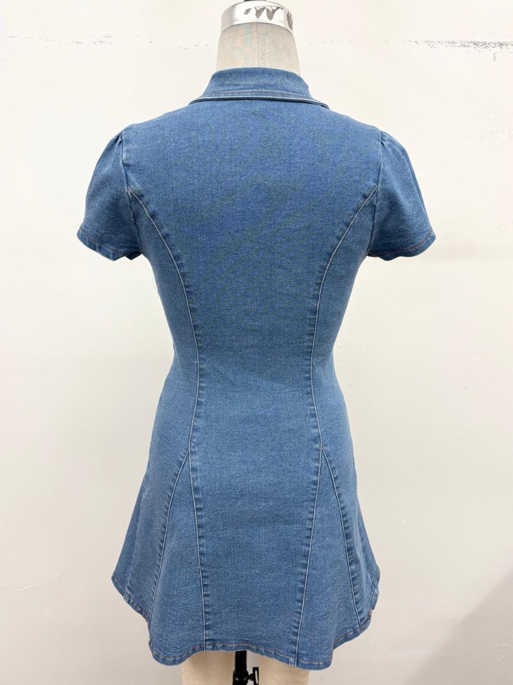 fit and flare denim dress
