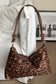 leopard faux suede purse