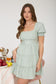 blu pepper sage green short dress