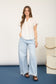 blu pepper white eyelet button top