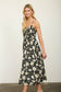 black floral long dress