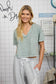 blu pepper green mineral wash cropped tee
