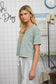 green mineral wash short sleeve tee