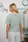 green mineral wash short sleeve cropped shirt