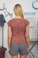 burnt orange short sleeve shirt