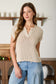 short sleeve knit v neck top
