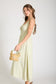 green sleeveless fit and flare midi dress