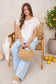white short sleeve side tie top